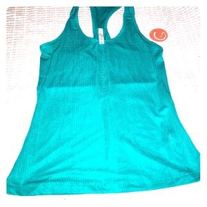 NWT Turquoise Active Athletic Mesh Top